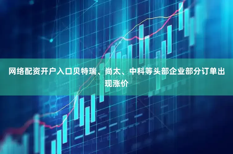网络配资开户入口贝特瑞、尚太、中科等头部企业部分订单出现涨价